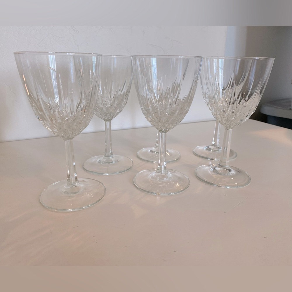 Diamant Blown Crystal Stemware Wine Glasses 6.5 oz by J.G. Durand